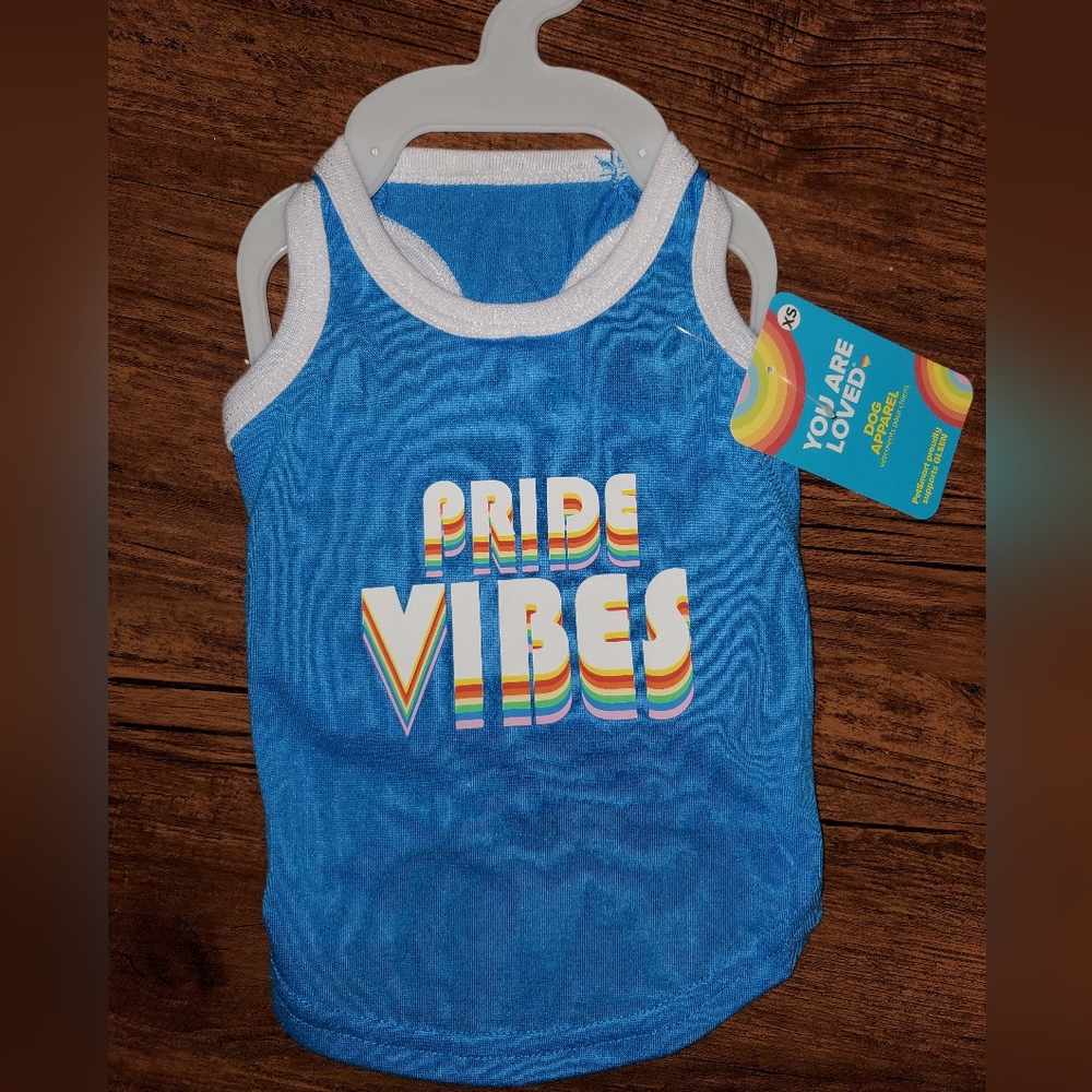 New Petsmart You Are Loved "Pride Vibes" Pet Small Cat/Dog Tank Top Size Xsmall